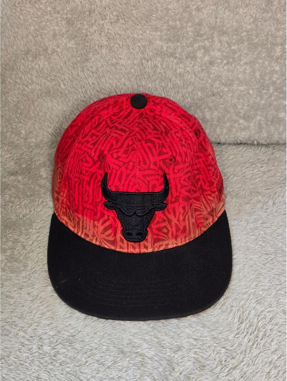Chicago Bulls BMO Artist Series Snapback Hat Red Black NBA Adjustable Melonwear
